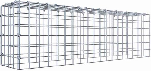 Gabiona Gabione, silbergrau, Maschenweite 5 cm x 5 cm, C-Ring - silberfarben