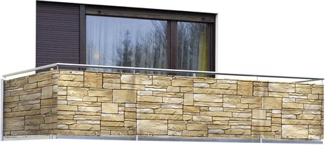 Maximex Balkonsichtschutz »Mauer «, Polyethylen/Polyamid, HxL: 85 x 500 cm - bunt