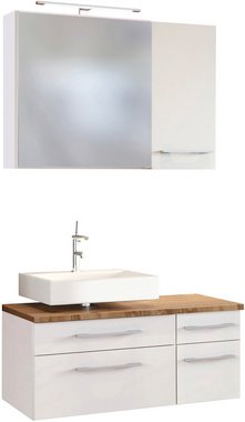 HELD MÖBEL Waschtisch-Set »DAVOS«, 8-teilig - weiss