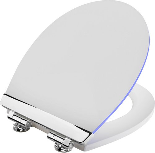 CORNAT WC-Sitz »LED«, MDF, Reversed Edge, mit Softclose-Funktion - weiss