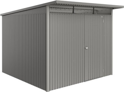 BIOHORT Gerätehaus »AvantGarde Eco«, BxHxT: 260 x 217 x 300 cm (Außenmaß), Gr. A7, quarzgrau-metallic,