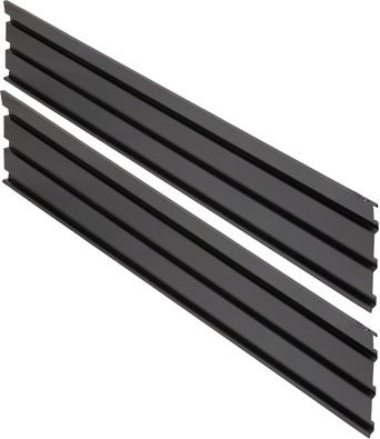 FLORAWORLD Steckzaunelement, 2er Set, anthrazit, Stahl, LxHxT: 179,7 x 27,6 x 2 cm - schwarz