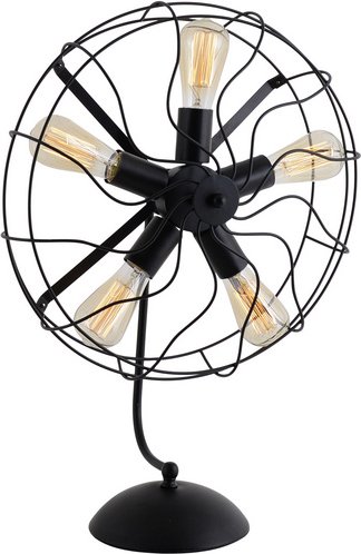 NÄVE Tischleuchte, E27, inkl. Leuchtmittel, Höhe: 64 cm - schwarz