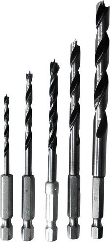 Thumbnail - CONNEX Spiralbohrer-Set, 1/4"-Sechskant, Ø 3/4/5/6/8 mm, 5 - silberfarben