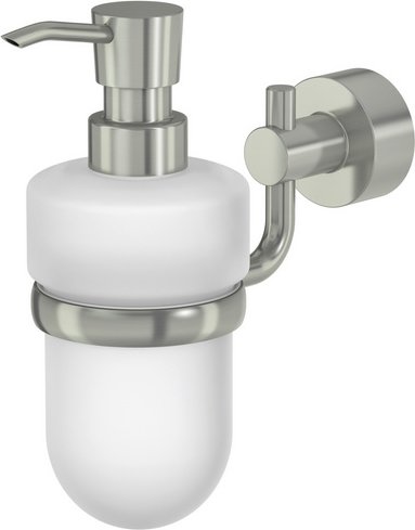 Thumbnail - LENZ Seifenspender »SCALA«, Nickel-matt, Montageart: Kleben oder Bohren - silberfarben
