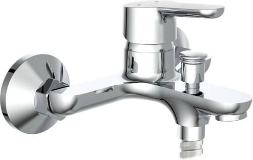 Thumbnail - SCHÜTTE Wannenarmatur »Vico«, Messing, glänzend, ¾" - silberfarben