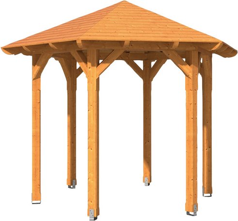 SKANHOLZ Pavillon »Colmar 1«, Zeltdach, sechseckig, BxHxT: 360 x 292 x 312 cm - beige