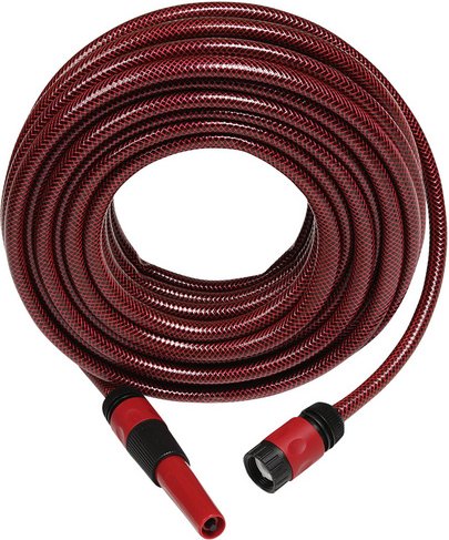 GO/ON! Gartenschlauch-Set, Länge: 20 m, inkl. 4-tlg. Anschlussgarnitur - rot