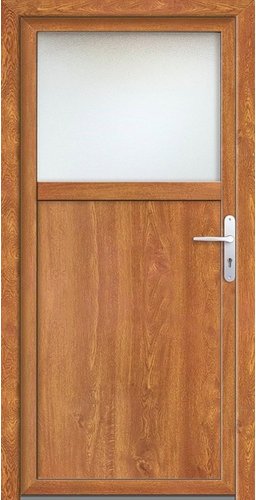 Meeth Nebeneingangstür »ProM 01«, satiniertes Glas, golden oak, nach Innen öffnend - goldfarben