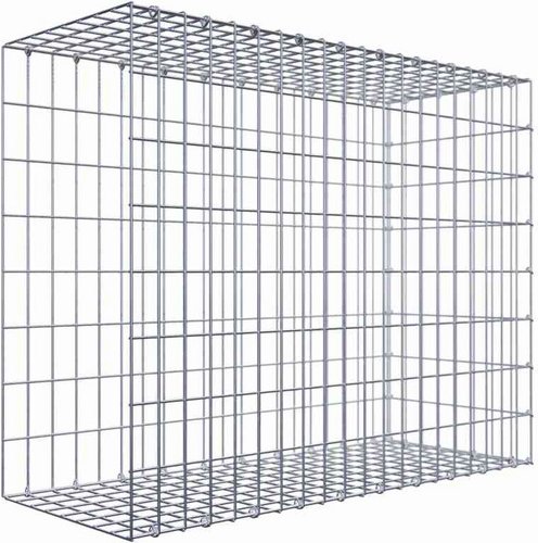 Thumbnail - Gabiona Gabione, silbergrau, Maschenweite 5 cm x 10 cm, C-Ring - silberfarben