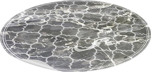 mySPOTTI Vinyl Teppich »Richard«, BxL:136 cm x 136 cm, grau|weiß