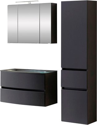 HELD MÖBEL Waschtisch-Set »KOPENHAGEN«, 6-teilig - grau