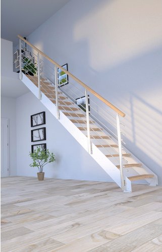 STARWOOD Systemtreppe »Kos«, Metall, 15 Stufen, max. Geschosshöhe 320 cm - braun