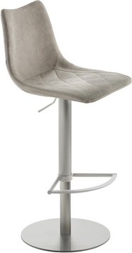 Mayer Sitzmöbel Barhocker »1375«, Breite: 43 cm, höhenverstellbar, Kunstleder, grau