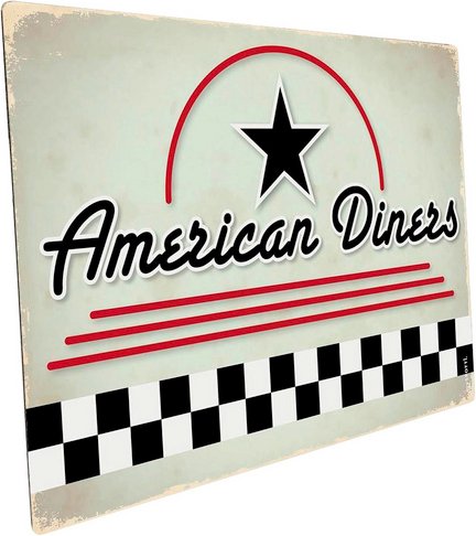 mySPOTTI Mini-Spritzschutz »American Diners«, Aluverbund, Bild