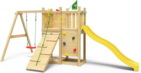 JUNGLE GYM Spielturm »Cruiser«, LxBxH: 471 x 240 x 232 cm, gelb - gruen