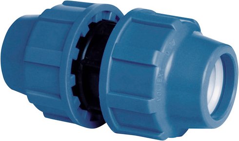 CORNAT Kupplung, Polypropylen (PP), 1 1/4" - blau