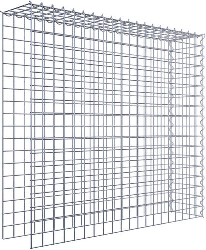 Gabiona Gabione, silbergrau, Maschenweite 5 cm x 5 cm, Spirale - silberfarben