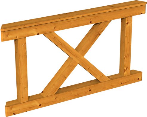 SKANHOLZ Brüstung, BxH: 150 x 84 cm, eiche hell, Holz