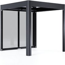 SunElements Pergola »SunCover«, Modern 2.2, (BxH): 233 cm x 229 cm, Wandstärke: 6 mm, Acrylglas getönt - schwarz