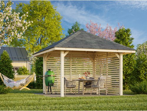 PALMAKO Pavillon »Bianca Set 102«, BxHxT: 300 x 319 x 300 cm, naturbelassen - braun