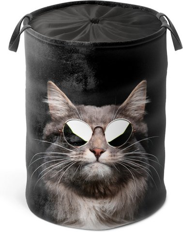 Sanilo Wäschekorb »Cool Cat«, 60L, Schwarz, Rund
