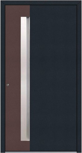 KNOCK Aluminium-Haustür »Marte«, anthrazit / sepiabraun