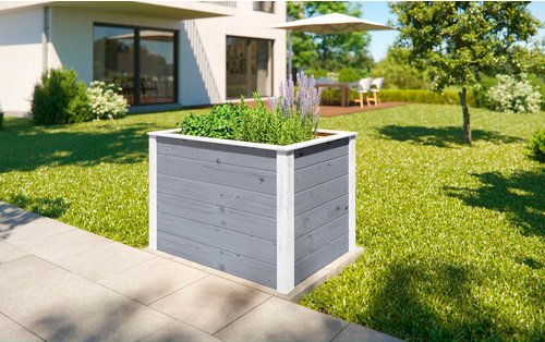 Thumbnail - WEKA Hochbeet, BxH: 100 x 69 cm, Holz - grau