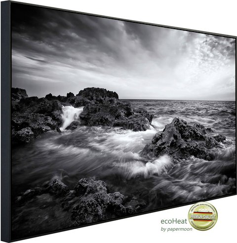 papermoon Infrarotheizung »EcoHeat - Seelandschaft mit Wellen«, Matt-Effekt - bunt