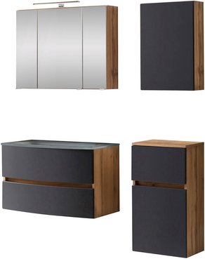 HELD MÖBEL Waschtisch-Set »KOPENHAGEN«, 6-teilig - grau