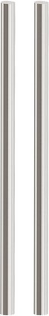 NOVADOORS Griffstangenpaar, (BxLxH):10 x 38,8 x 35 cm, aluminium - silberfarben