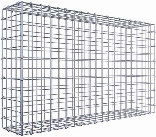 Gabiona Gabione, silbergrau, Maschenweite 5 cm x 5 cm, C-Ring - silberfarben