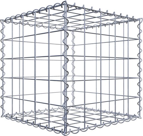 Thumbnail - Gabiona Gabione, silbergrau, Maschenweite 10 cm x 10 cm, Spirale - silberfarben