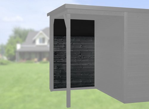 WEKA Rückwand, Holz, anthrazit - grau