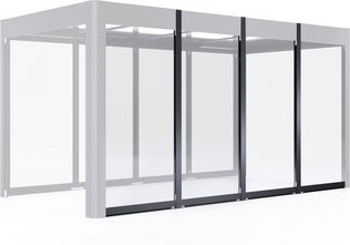 SunElements Wand für Pavillon »SunCover Infinity«, Breite: 4 m, Acrylglas klar - schwarz