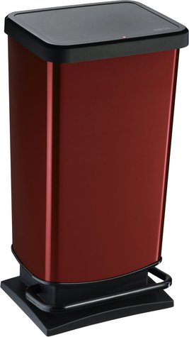 Rotho Treteimer »PASO«, 40 Liter, Trittmechanismus, Softclose - rot