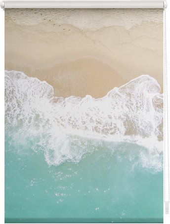 Thumbnail - Lichtblick Rollo, Klemmfix, 70x150 cm, The Beach, türkis beige - blau