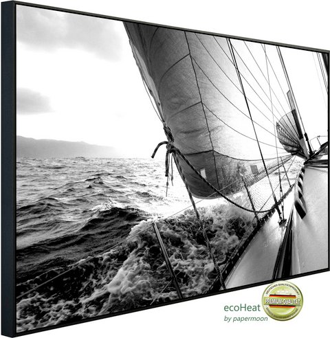 Thumbnail - papermoon Infrarotheizung »EcoHeat - Boot schwarz + weiss«, Matt-Effekt - bunt