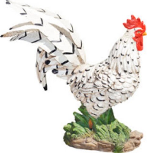 GRANIMEX Teichfigur »Igor«, Hahn mit Metallfeder, Polystone, bunt