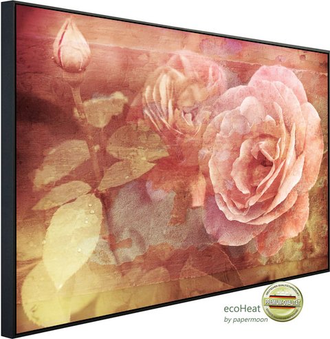 papermoon Infrarotheizung »EcoHeat - Vintage Blumen«, Matt-Effekt - bunt