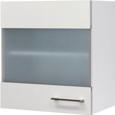 Flex-Well Glas-Hängeschrank »Malmö«, melaminbeschichtete Spanplatte, Anschlagrichtung: frei wählbar - weiss