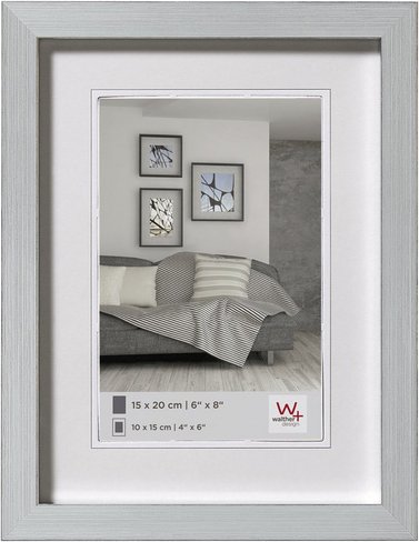 Walther Design Bilderrahmen, Construction Designrahmen, Silber, 30x40 cm - silberfarben