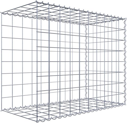 Gabiona Gabione, silbergrau, Maschenweite 10 cm x 10 cm, Spirale - silberfarben
