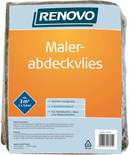 RENOVO Malervlies, BxL: 1 x 3 m, grau