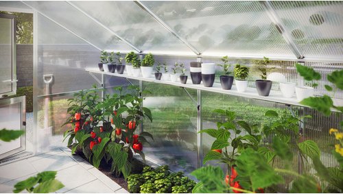 KGT Hängeregal »alle KGT-Gewächshäuser«, BxHxt: 150 x 5 x 25 cm, Aluminium - weiss