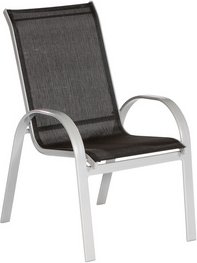 MERXX Gartenmöbelset »Amalfi«, 6 Sitzplätze, Aluminium/Textil - schwarz