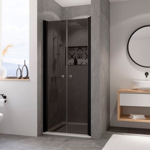 BREUER Duschkabine »Elana 6«, Höhe: 200 cm, schwarz, Scheibenstärke: 6 mm