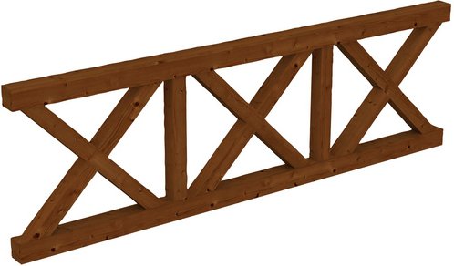 SKANHOLZ Brüstung, B x H: 270 x 84 cm, Holz, Farbe: nussbaum