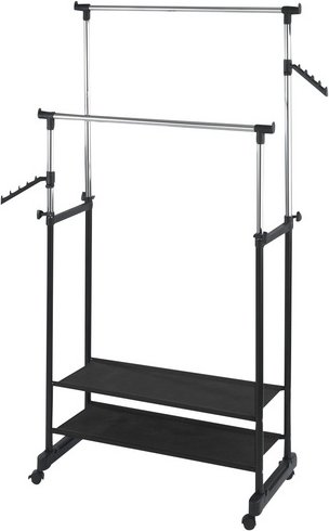 Thumbnail - WENKO Kleiderständer »All In«, Metall, Schwarz/chromfarben - silberfarben