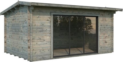 Thumbnail - PALMAKO Gartenhaus »Ines Slide«, B x H x L: 480 x 250 x 300 cm, Grau, tauchgrundiert